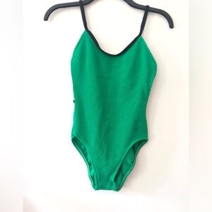 Vintage green one piece swimsuit medium